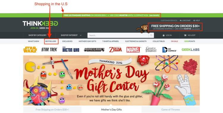 E-commerce personalization Marketing Dynamic Content Example US