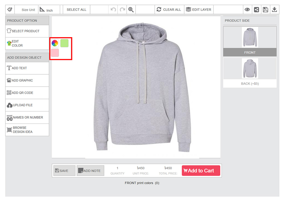 Managing Product Colors – Product Customization Software for Print Shops