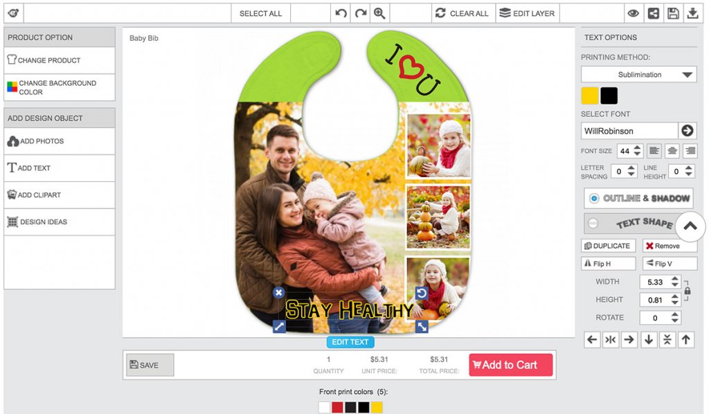 Photo Printed Product Personalizer