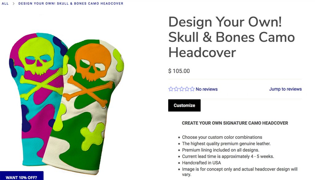 CREATE YOUR OWN SIGNATURE CAMO HEADCOVER