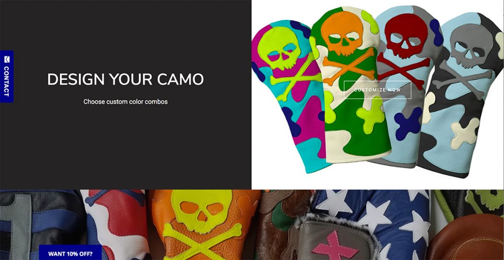 Design Your Own Skull & Bones Camo Headcover