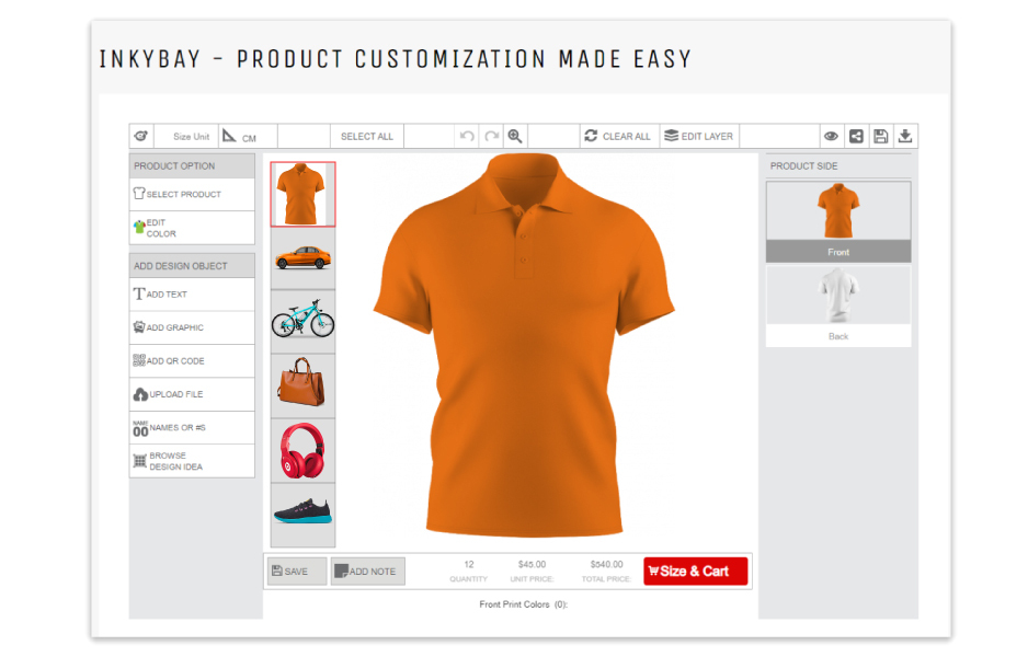 Custom Product Builder. Product Configurator w Live Preview.