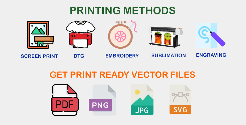 product personalizer offering print ready vector file